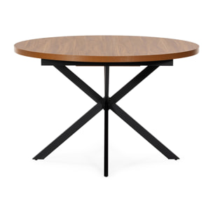 Mesa redonda extensible Murano efecto Nogal, 120-160 cm