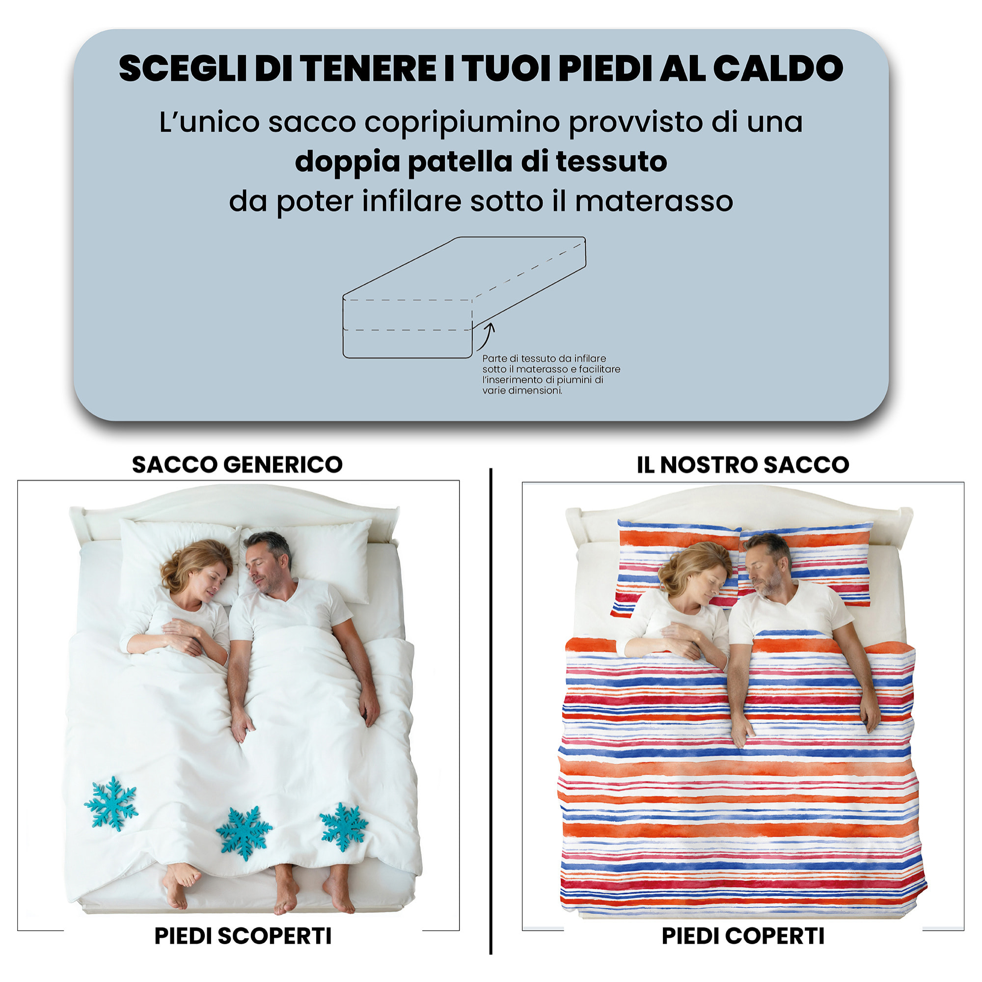 COPRIPIUMINO FANTASY, 100% Microfibra, No Stiro - STRISCE
