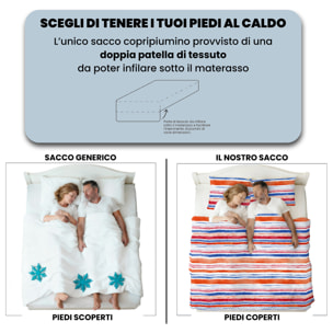 COPRIPIUMINO FANTASY, 100% Microfibra, No Stiro - STRISCE