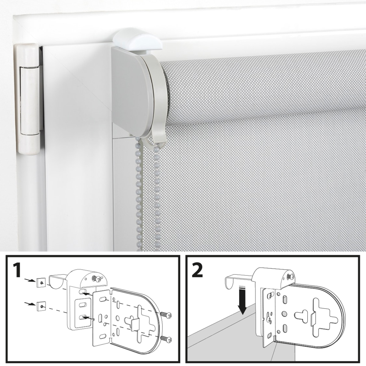 Store enrouleur SCREEN PRO Solaire sans perçage Gris