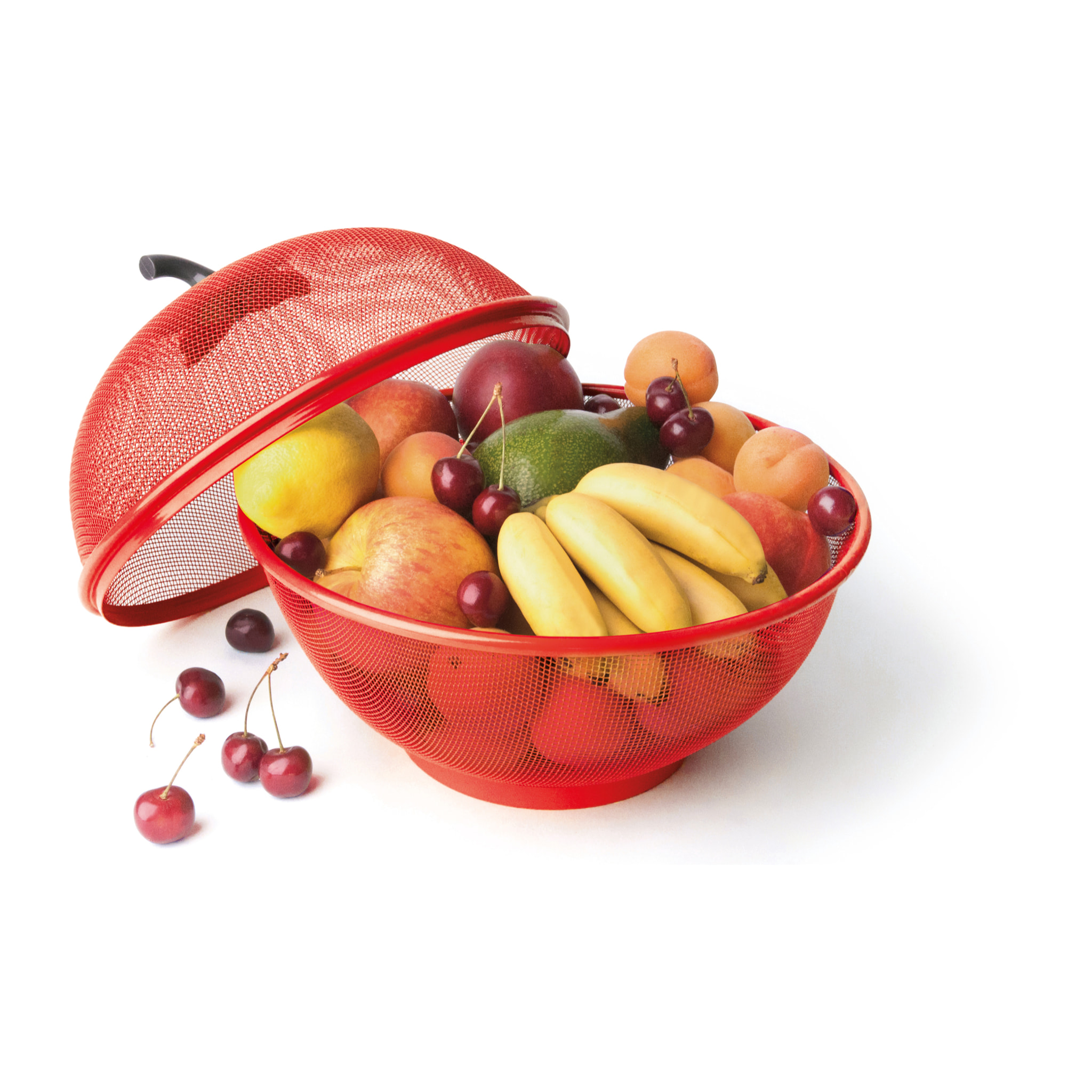 Corbeille à fruits Excelsa- Apple Basket, Acier Rouge