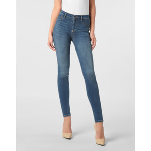 PHILIPP PLEIN Jeggings de cintura alta LOGO