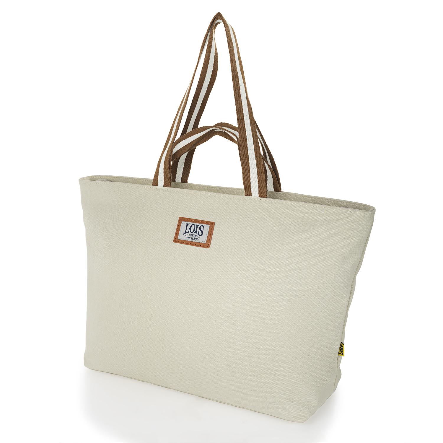 Bolso Shopper-Tote Lois Dynamic Beige