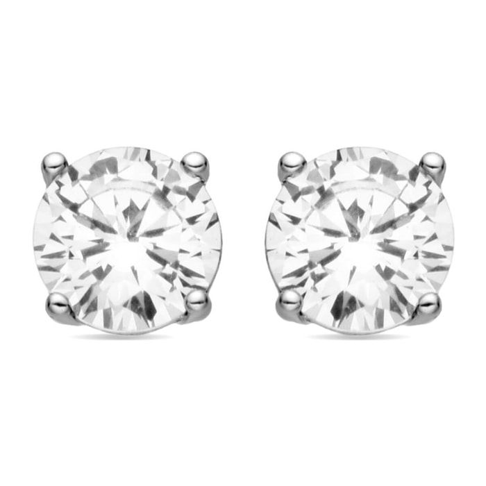 Pendientes Lux by Lux acabadoss en rodio