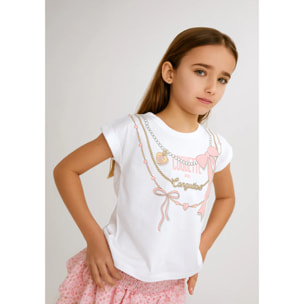 Camiseta Diseño Coquette Blanco