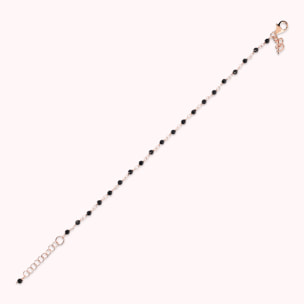 Bracciale Rosario con Pietra Naturale Spinello Nero