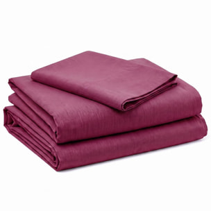 Completo lenzuola in cotone - Rosso