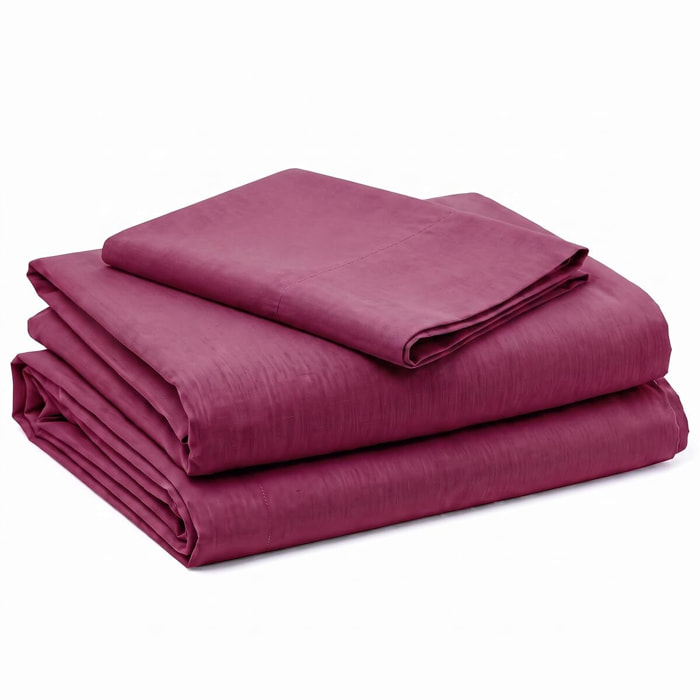 Completo lenzuola in cotone - Rosso