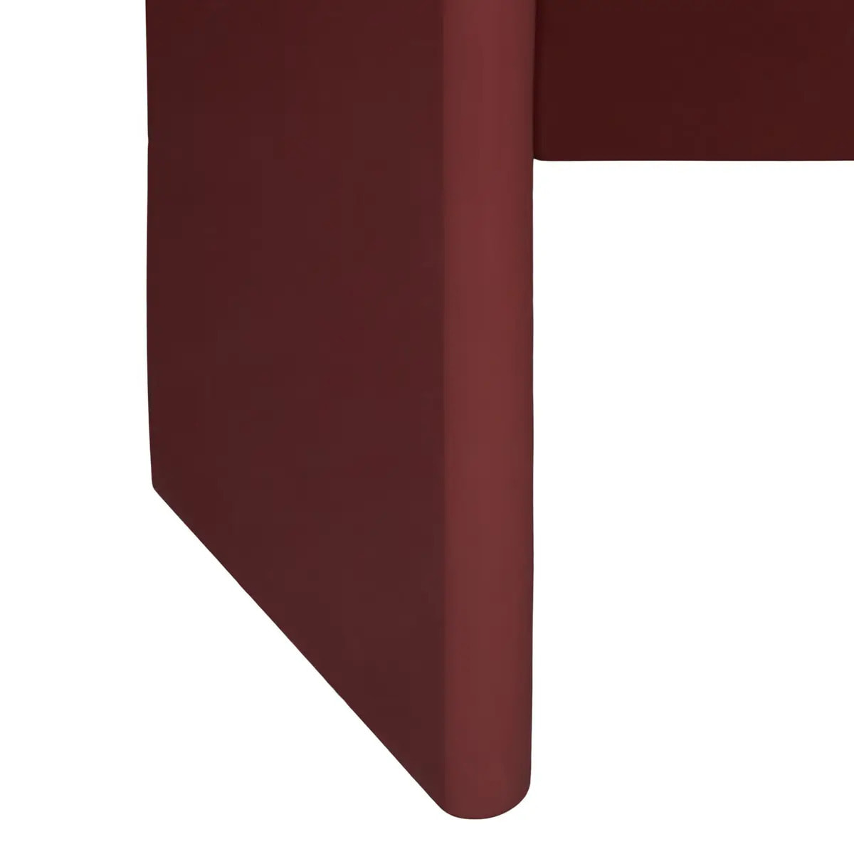 Console ovale Douglas 40x100cm bordeaux finition laquée brillante