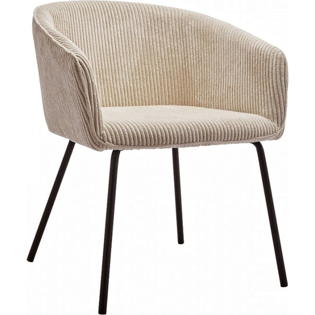 Lot de 2 fauteuils de table en velours côtelé - SWANN