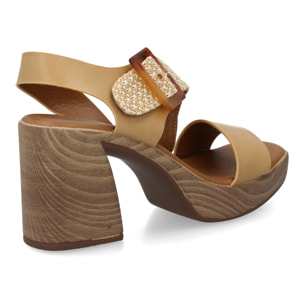 Sandalia tacón mujer elegante comoda