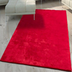 Tapis salon MITA, soft et soyeux, tapis uni à l'aspect Shaggy