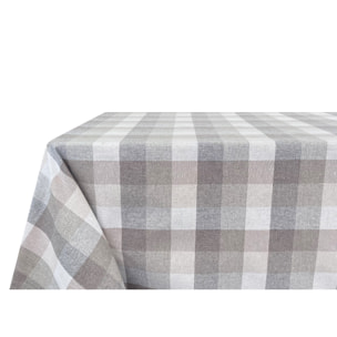 Tovaglia Natalizia in 100% Cotone Made In Italy Fantasia Country Beige