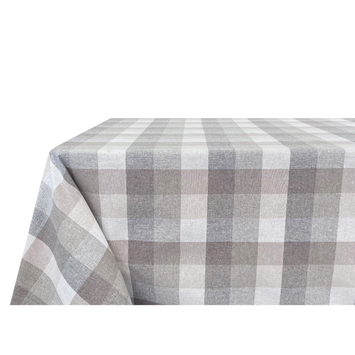 Tovaglia Natalizia in 100% Cotone Made In Italy Fantasia Country Beige