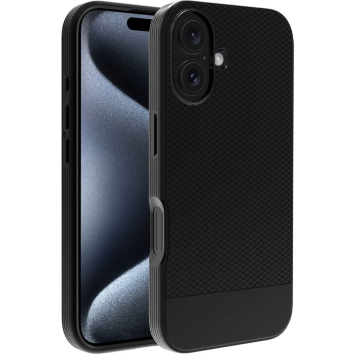 Coque ADEQWAT iPhone 16 Plus noir Soft protect