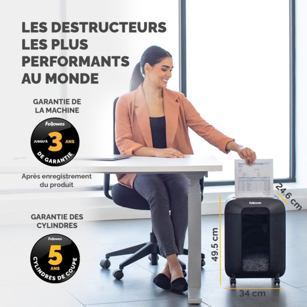 Destructeur FELLOWES MICROSHRED LX85 NOIR