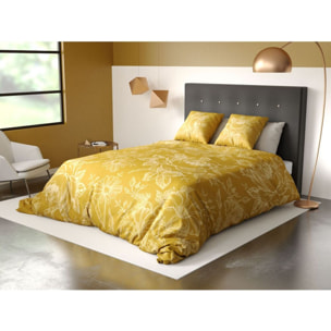 Parure De Couette 3pcs 100% Coton Bio 57 Fils/cm2-victoria Ocre