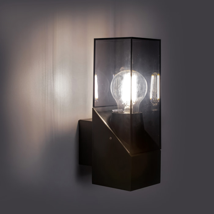 FORLIGHT Aplique Exterior IP54 LED 15W Gris Urbano E27 para Jardín, Terraza, Entrada