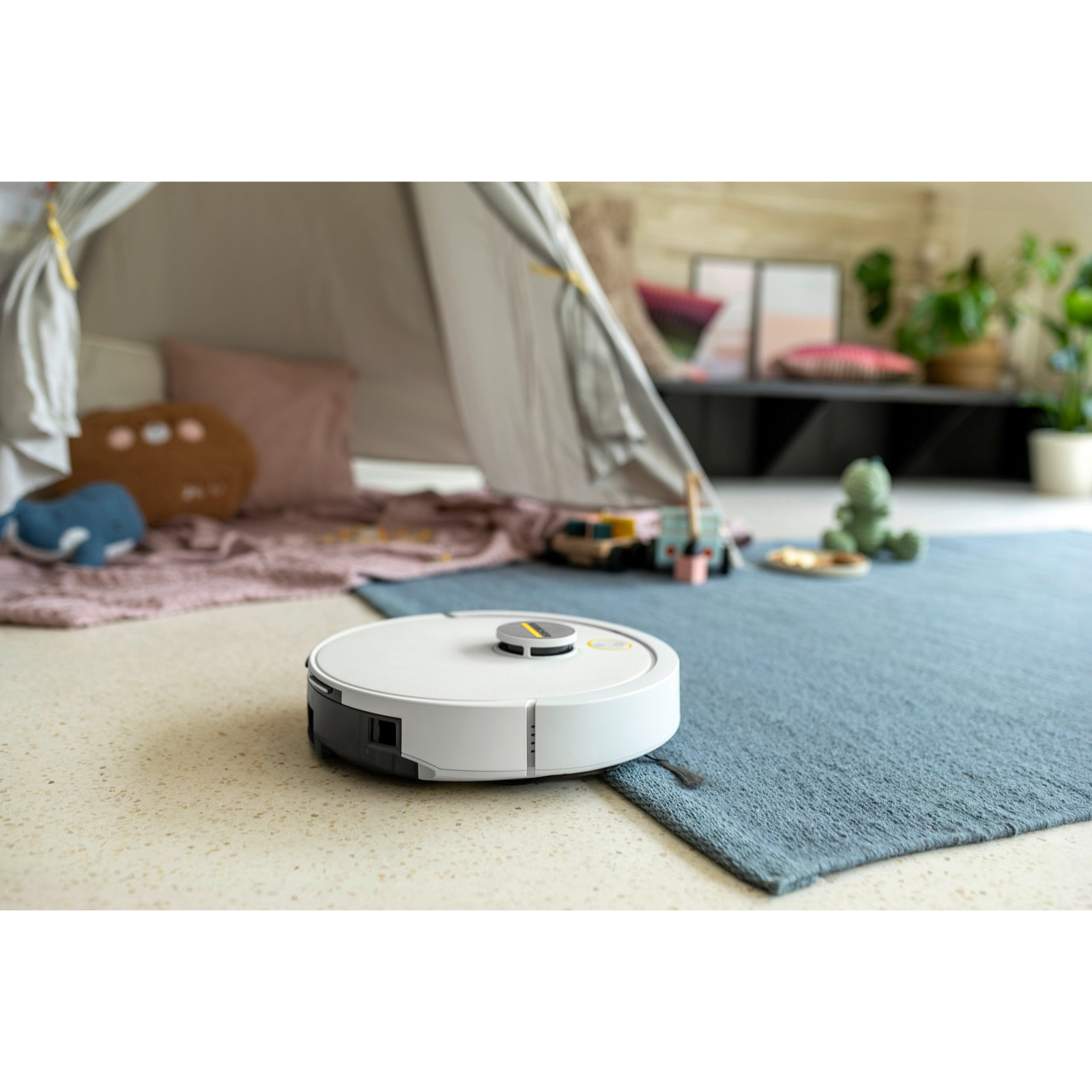 Aspirateur robot laveur KARCHER RVC 3 - 15000 PA - connecté - navigation lidar - 130 min