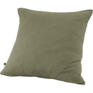 Taie d'oreiller 100 % gaze de coton kaki