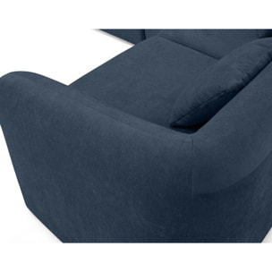 Ikare - canapé modulable d'angle gauche - 6 places - en tissu - Bleu