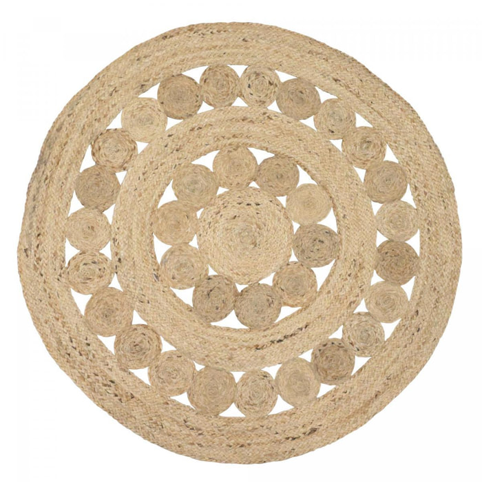Tapis rond NIJA , tapis jute artisanal