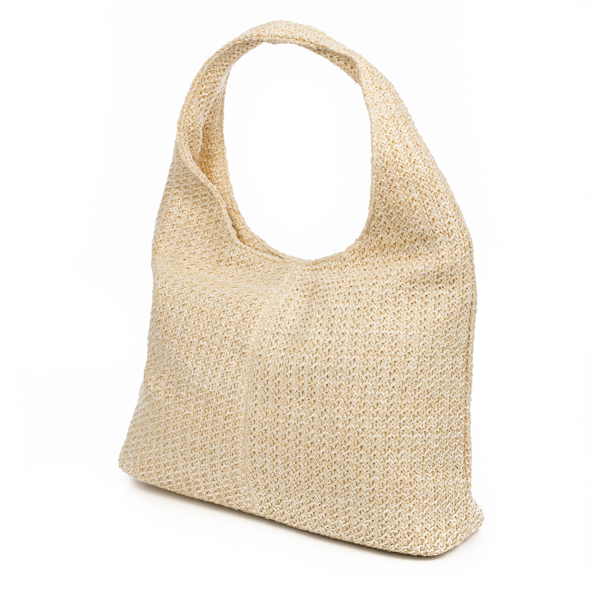 Berbenno Borsa a spalla Donna. Realizzata in rafia sintetica con design intrecciato.