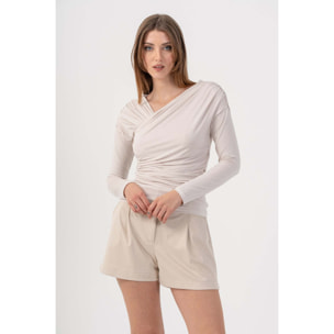 Kocca - Maglia a maniche lunghe con drappeggi Donna