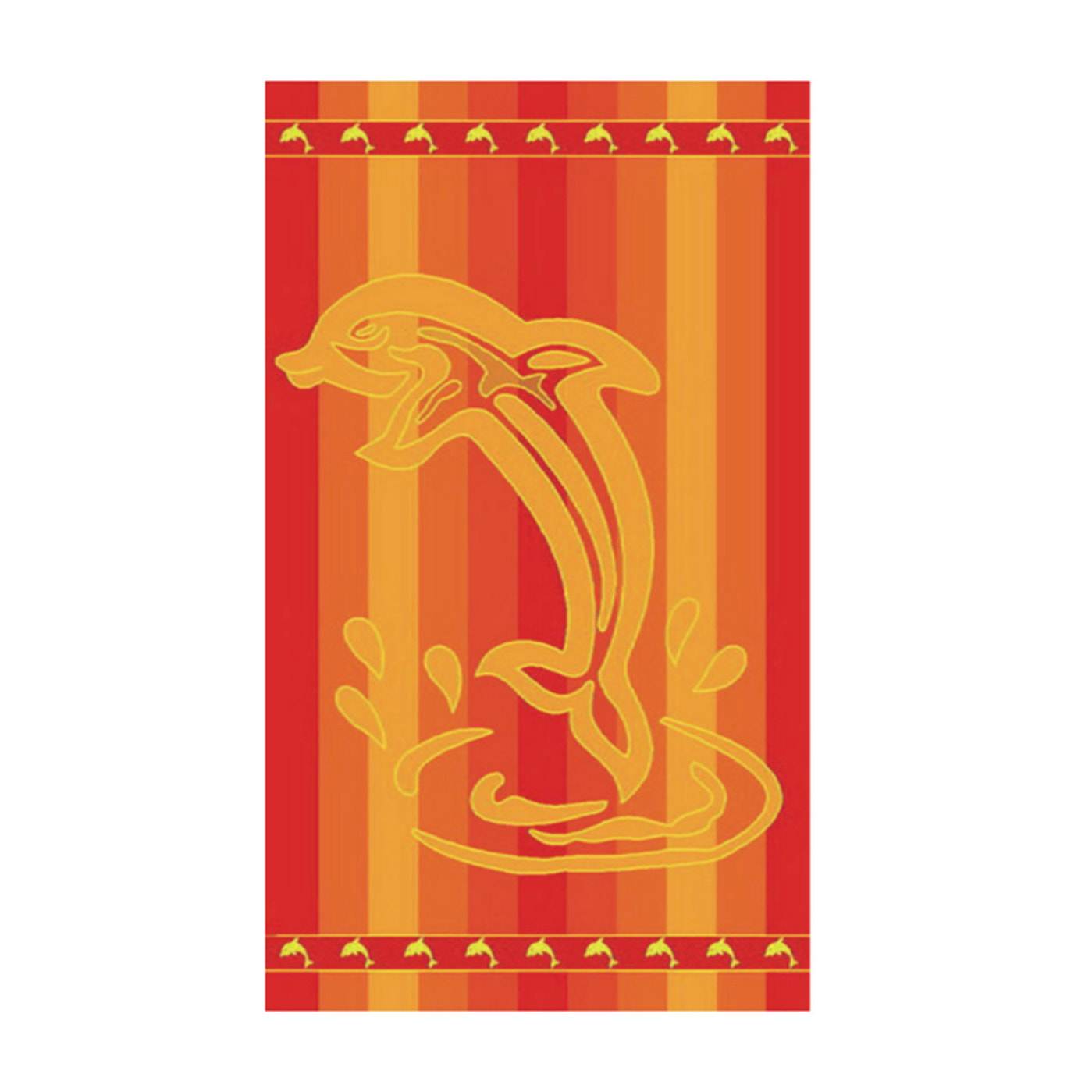 Telo Mare Spugna Jacquard Spiaggia Disegno Dophin Stripe