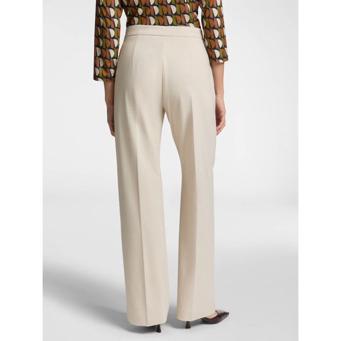 Elena Mirò - Pantaloni maschili in punto Milano - Beige