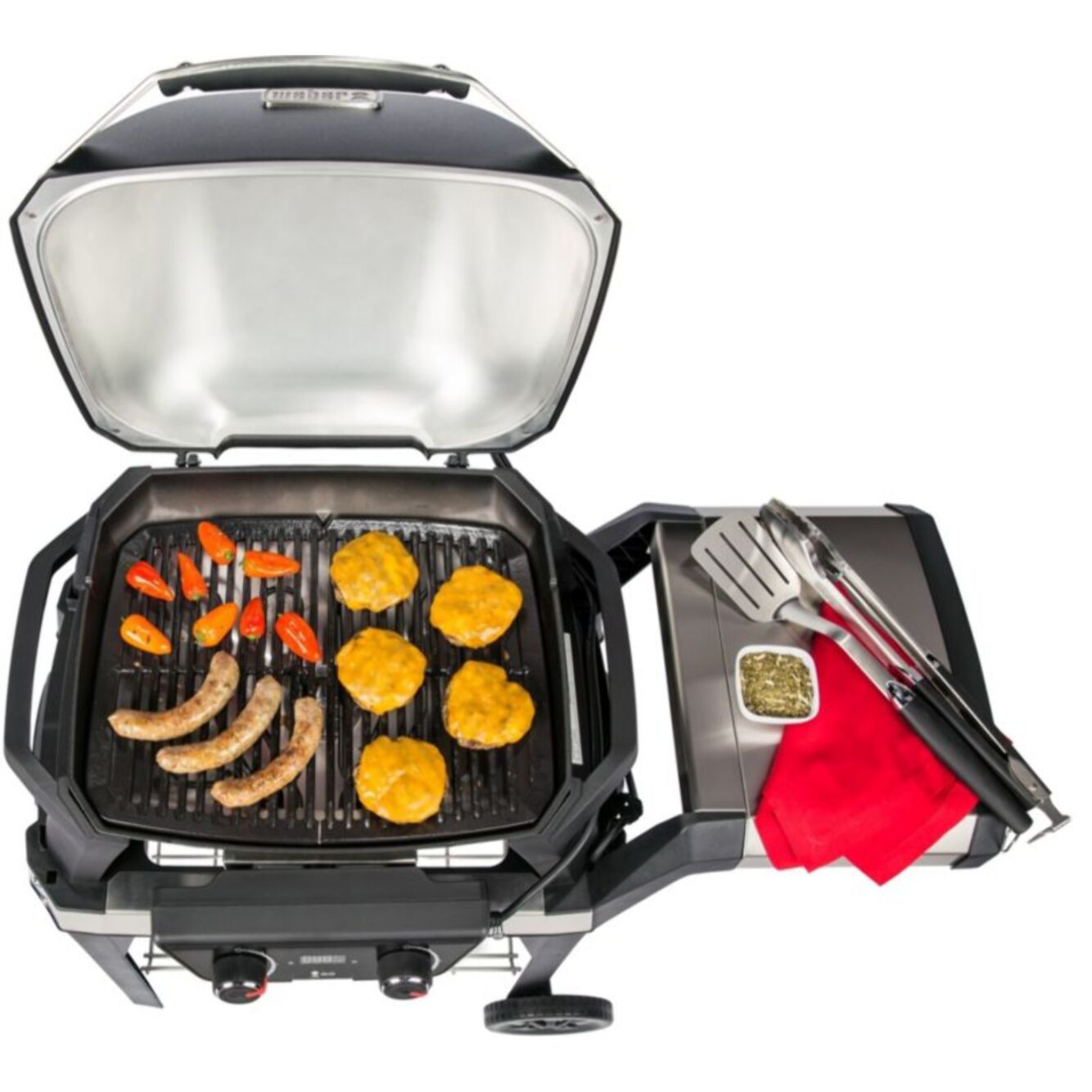 Barbecue électrique WEBER Pulse  2000 black sur chariot, 49 x39 cm