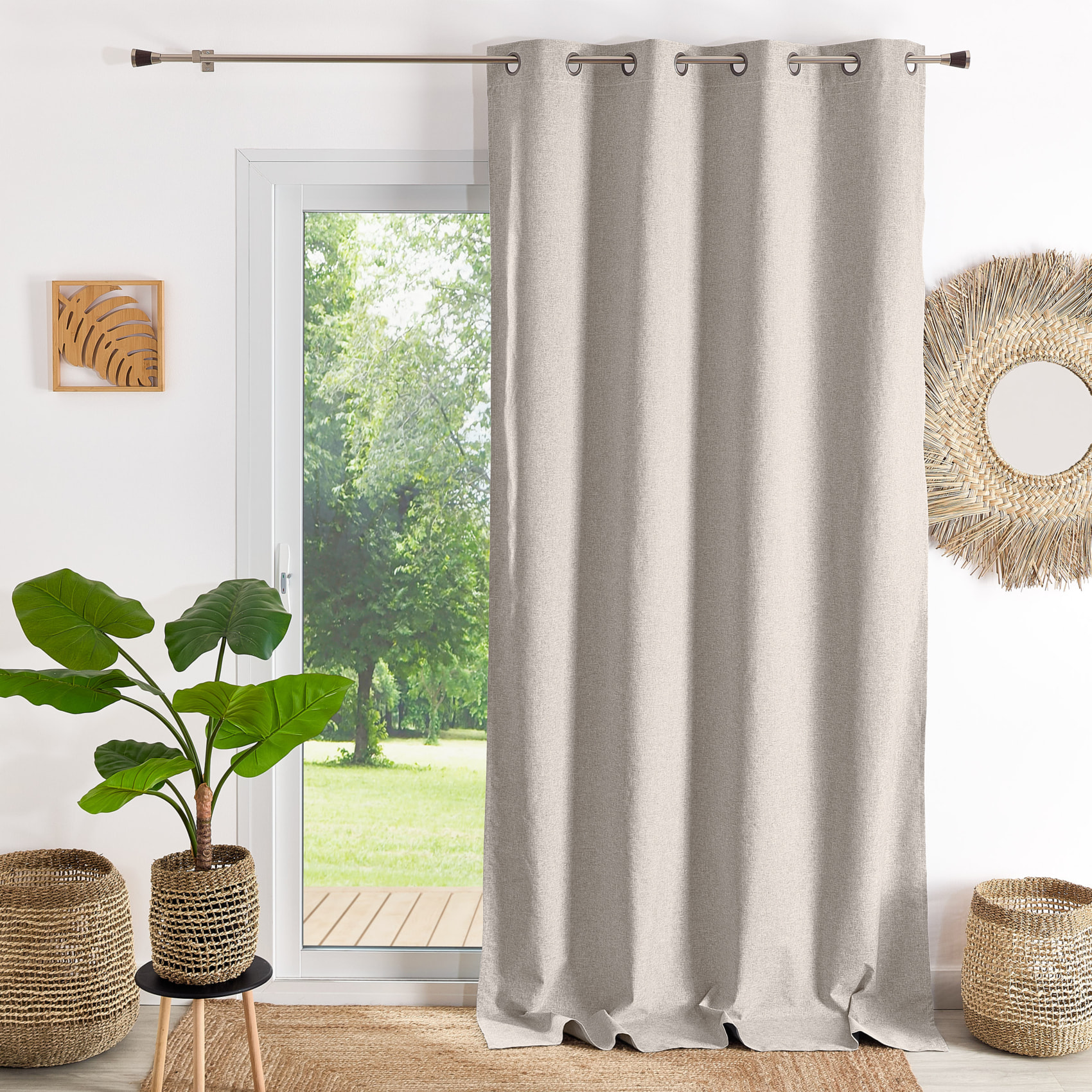 Rideau thermique et occultant  hiver - été - Lin