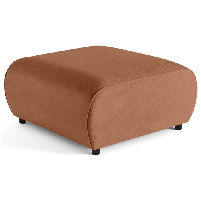 Suaro - Pouf en tissu texturé - Terracotta