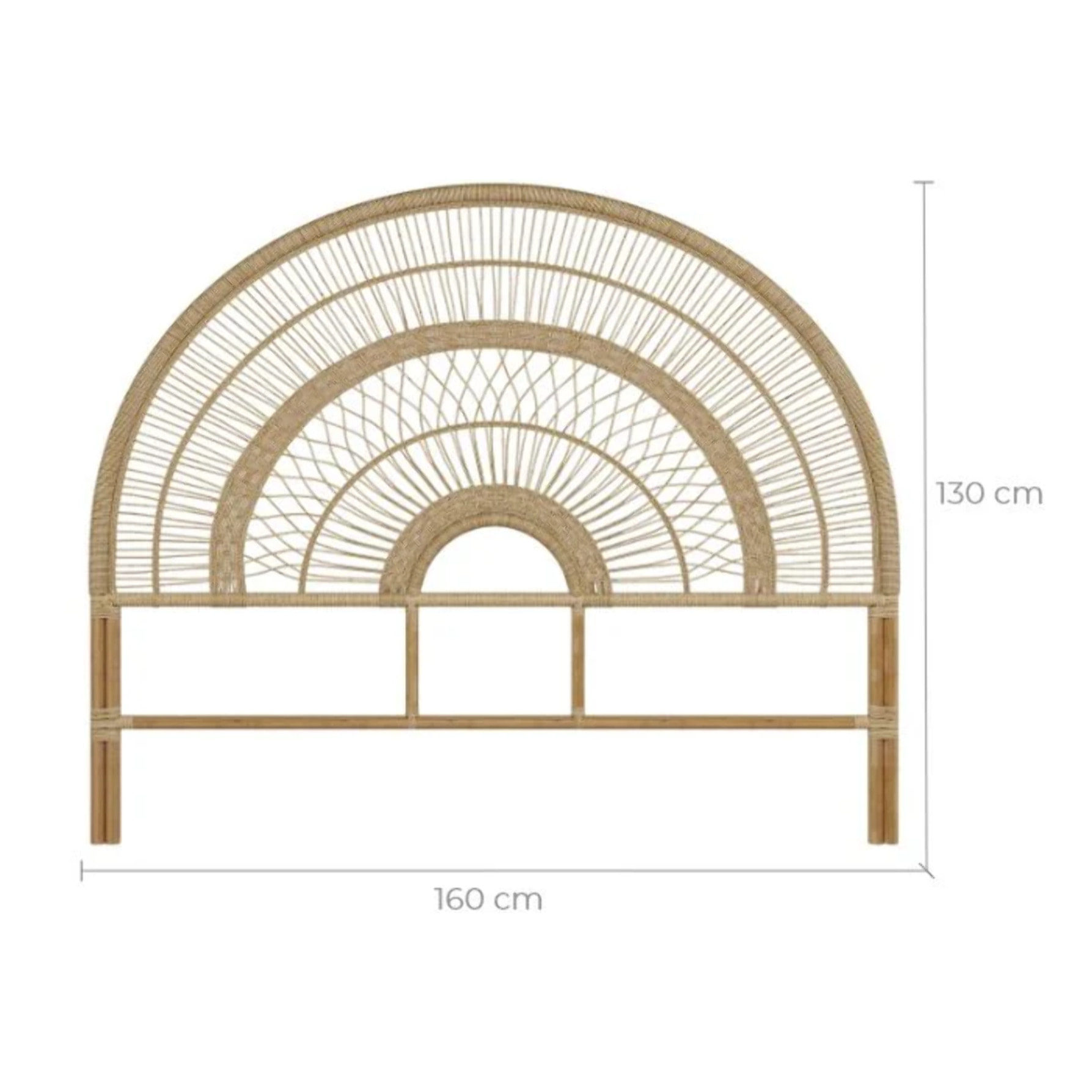 Tête de lit en rotin naturel 160 cm - Astéria