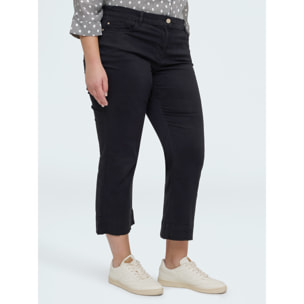 Fiorella Rubino - Pantalones Kick Flare acampanados de algodón - Negro