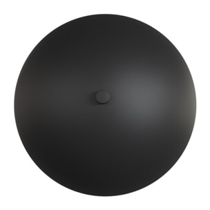 Lampada da parete Mush in acciaio nero opaco