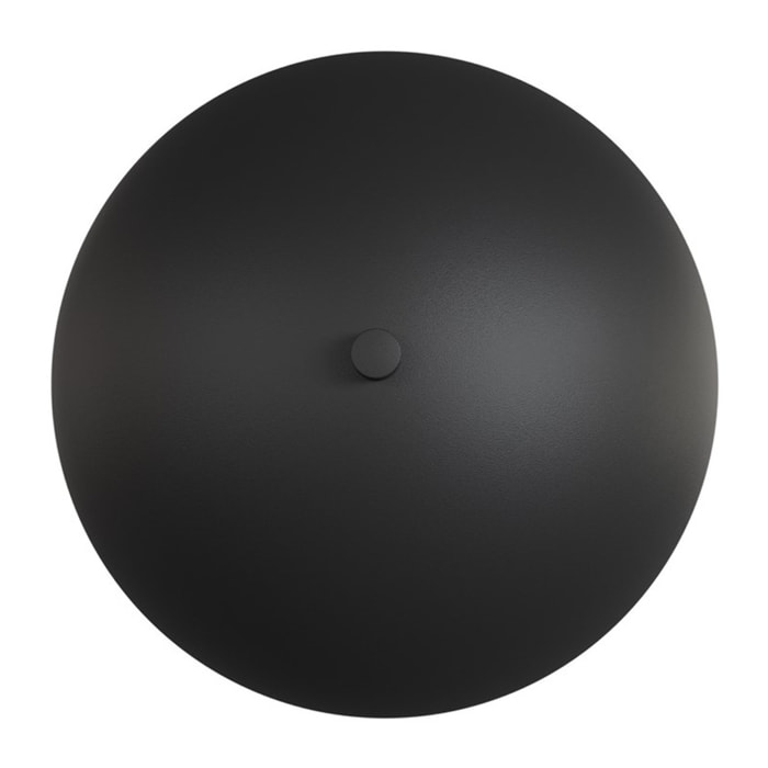 Lampada da parete Mush in acciaio nero opaco