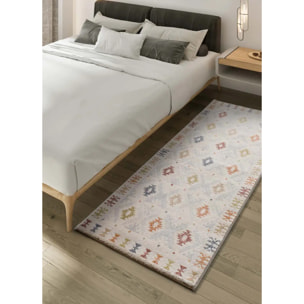 TAMARIS Alfombra étnica de pelo corto multicolor, varias medidas disponibles.