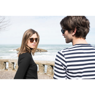 Gafas de sol OCEAN BERLIN - Plana marrón con patillas metálicas doradas