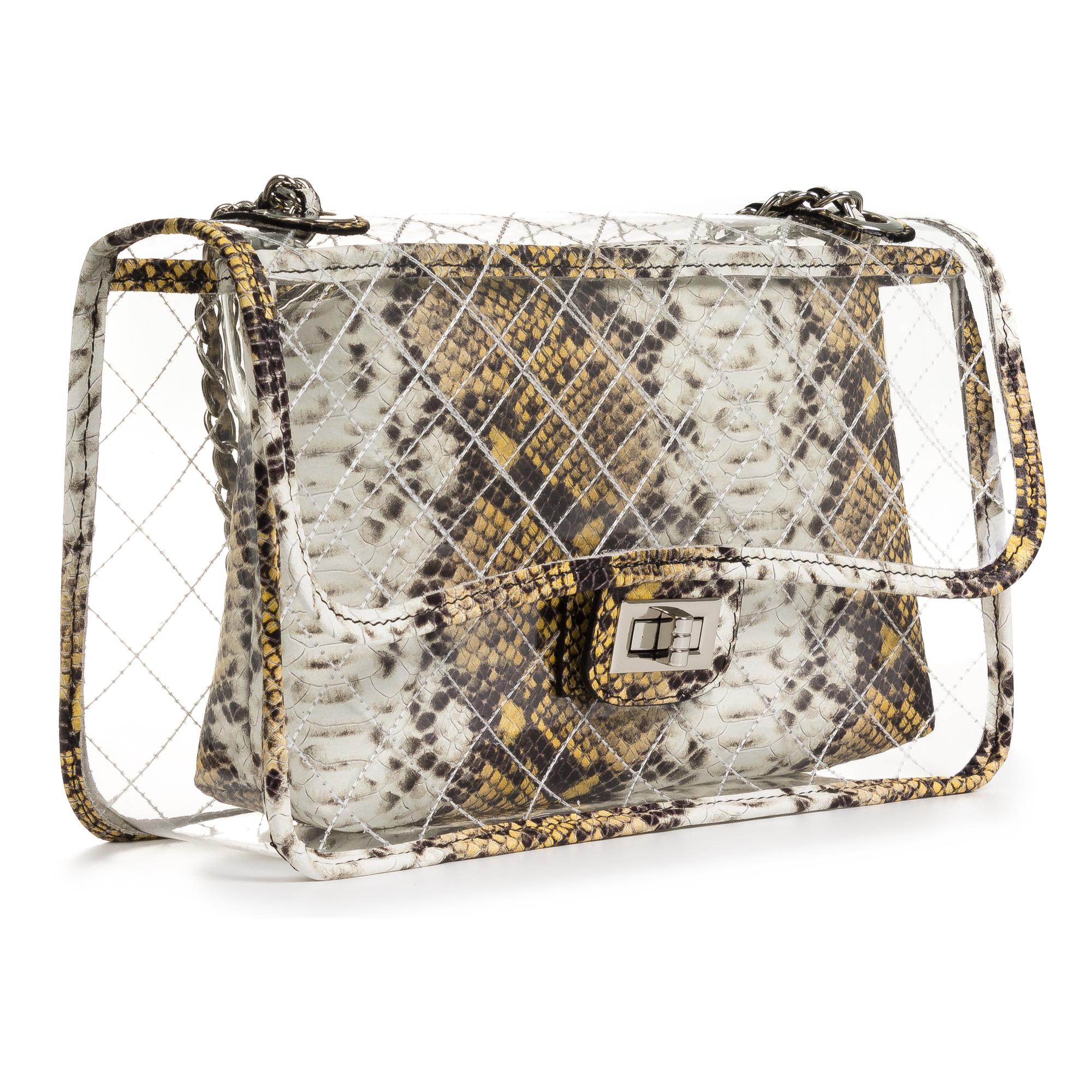 Riccarda Borsa a tracolla da donna.Tessuto TPU Suede Python