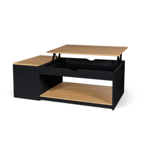 Table basse relevable + coffre Elina - Plateau + coffre