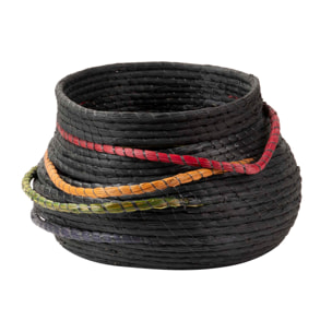 Cesto Fibra Natural Negro 48x48x36 Cm