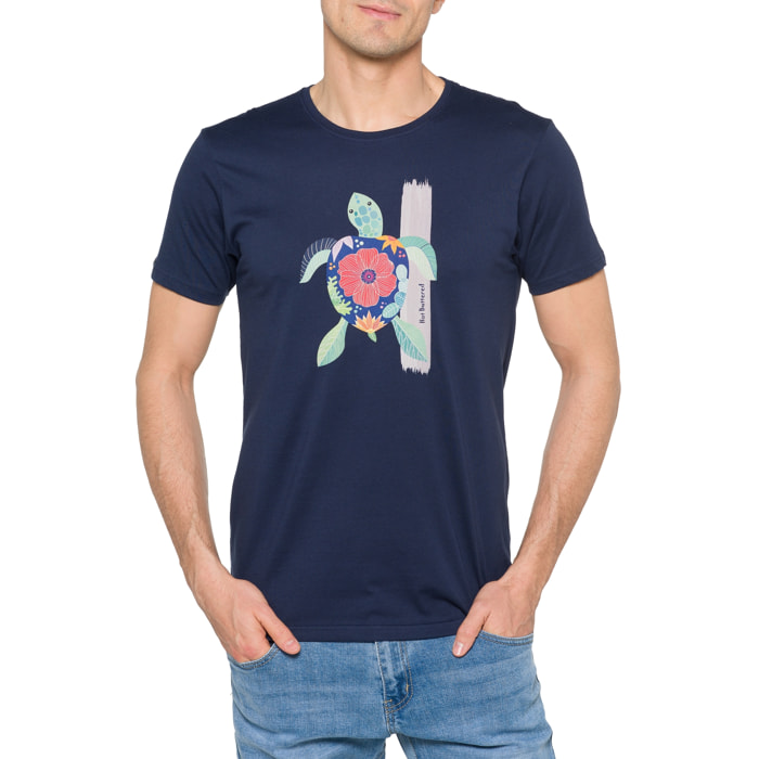 Camiseta de algodón 150 gr Hot Buttered Rebel Color Azul Marino