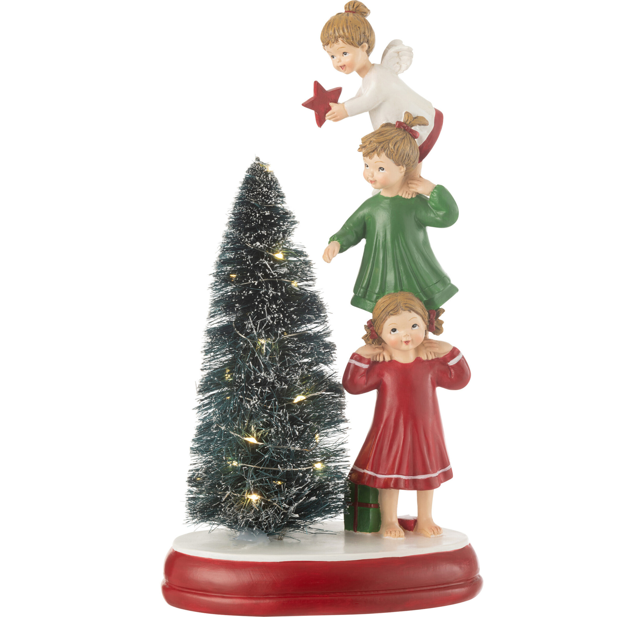 J-Line décoration Anges Sapin - polyresin - mix - LED