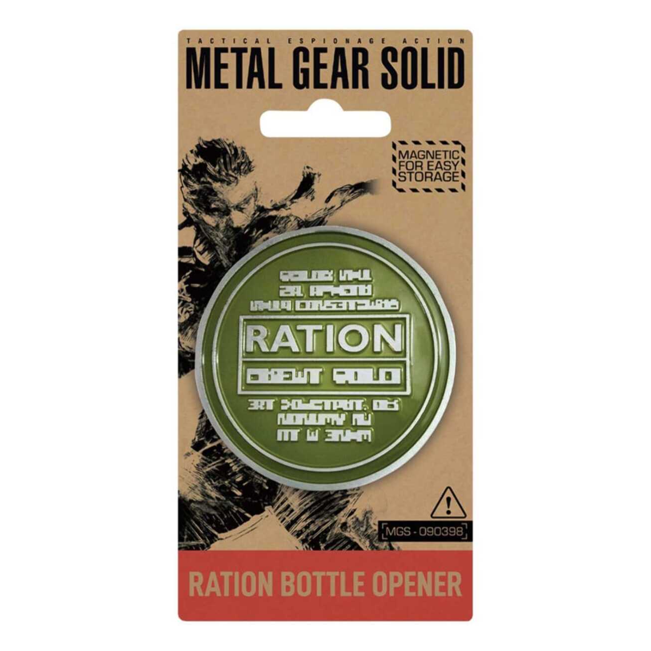 Metal Gear Solid Apribottiglia Solid Ration 8 Cm Fanattik