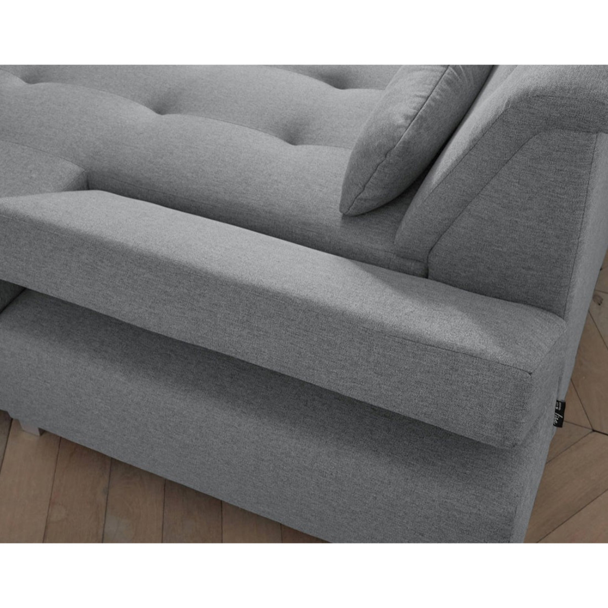 Vermont - canapé panoramique d'angle gauche - 7 places - XXL - Gris clair