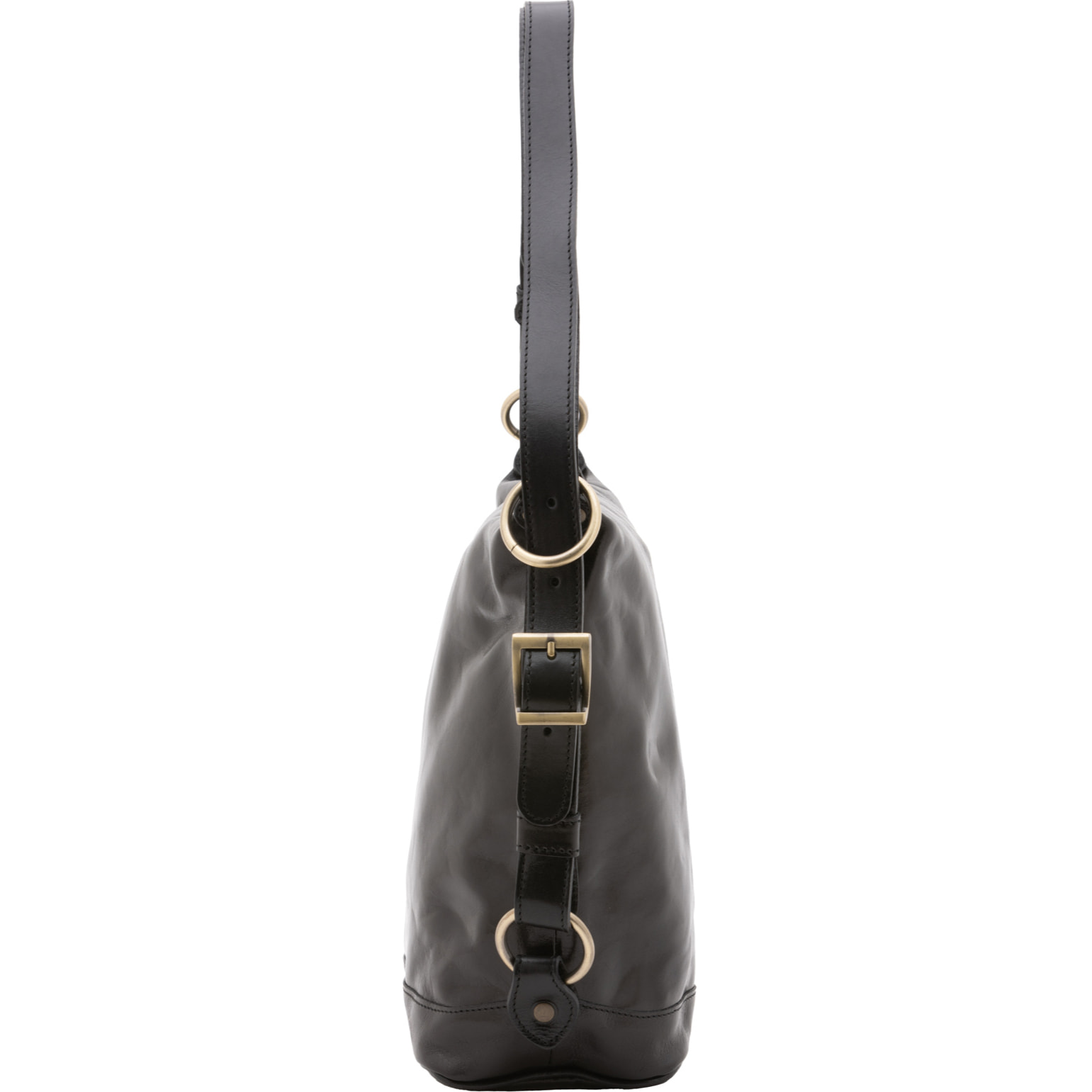 Borsa a secchiello  da donna In Vera pelle Made in Italy 34x33x15 cm