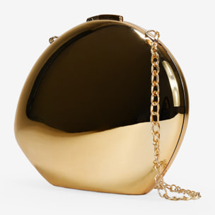 Clutch de fiesta dorado metálico