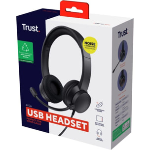 Micro-casque TRUST Ayda PC noir USB-ENC