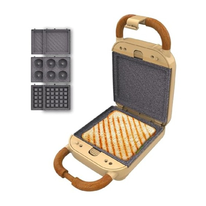 Cecotec Macchina per sandwich Rock'nToast Retro One Yellow